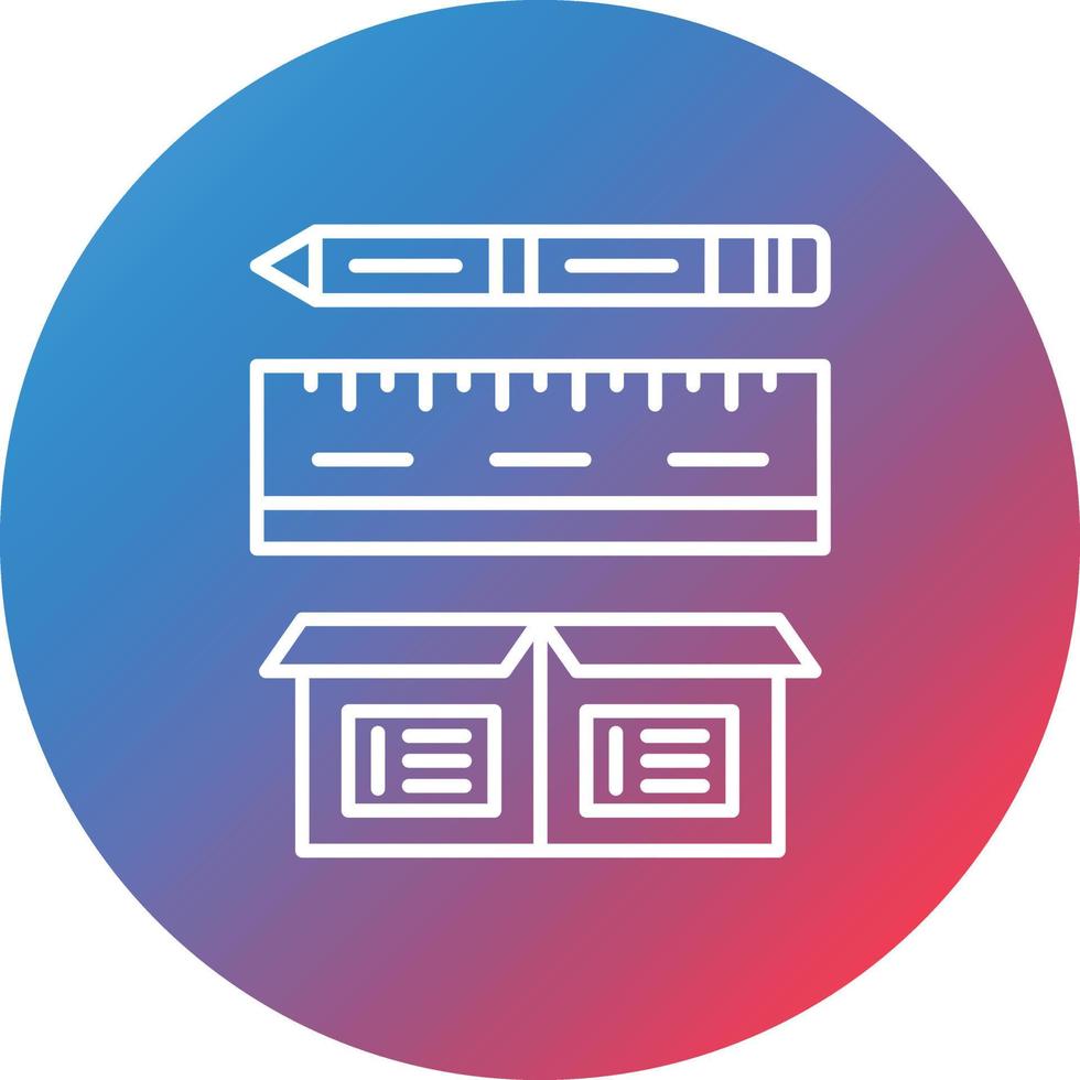 Learning Material Line Gradient Circle Background Icon vector