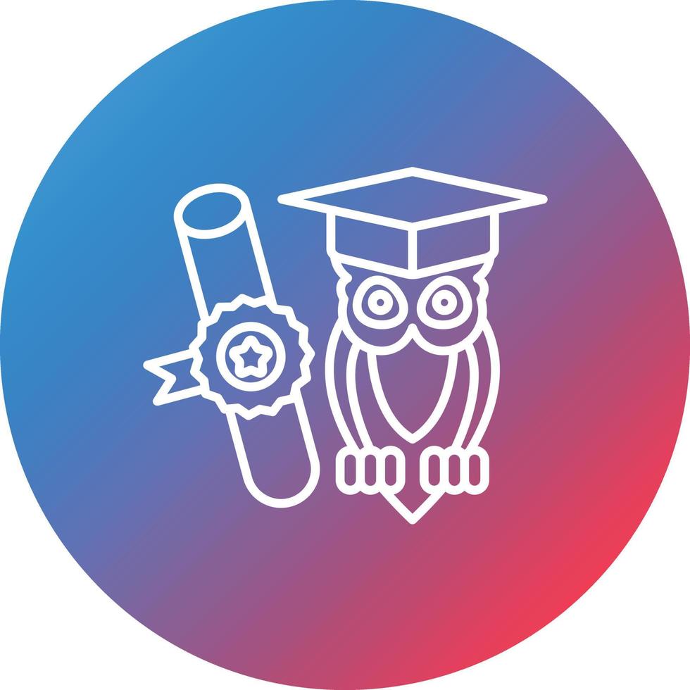Wisdom Line Gradient Circle Background Icon vector