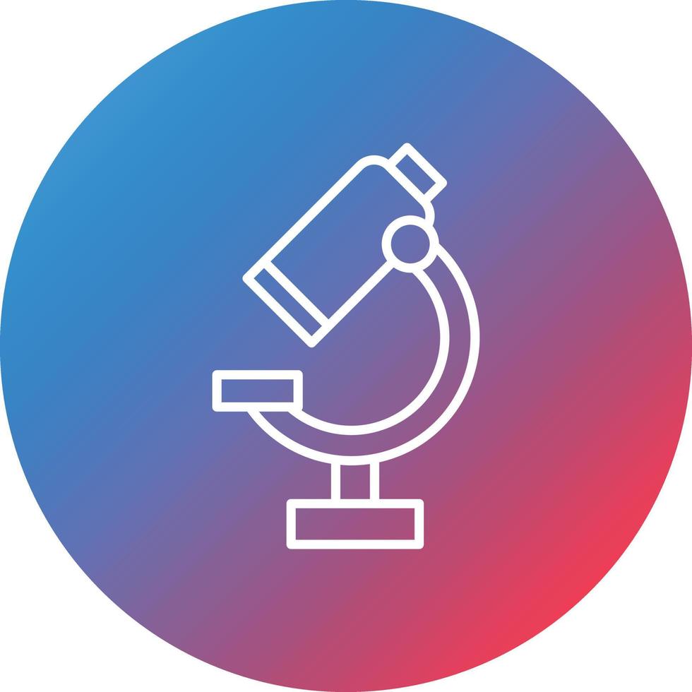 Microscope Line Gradient Circle Background Icon vector