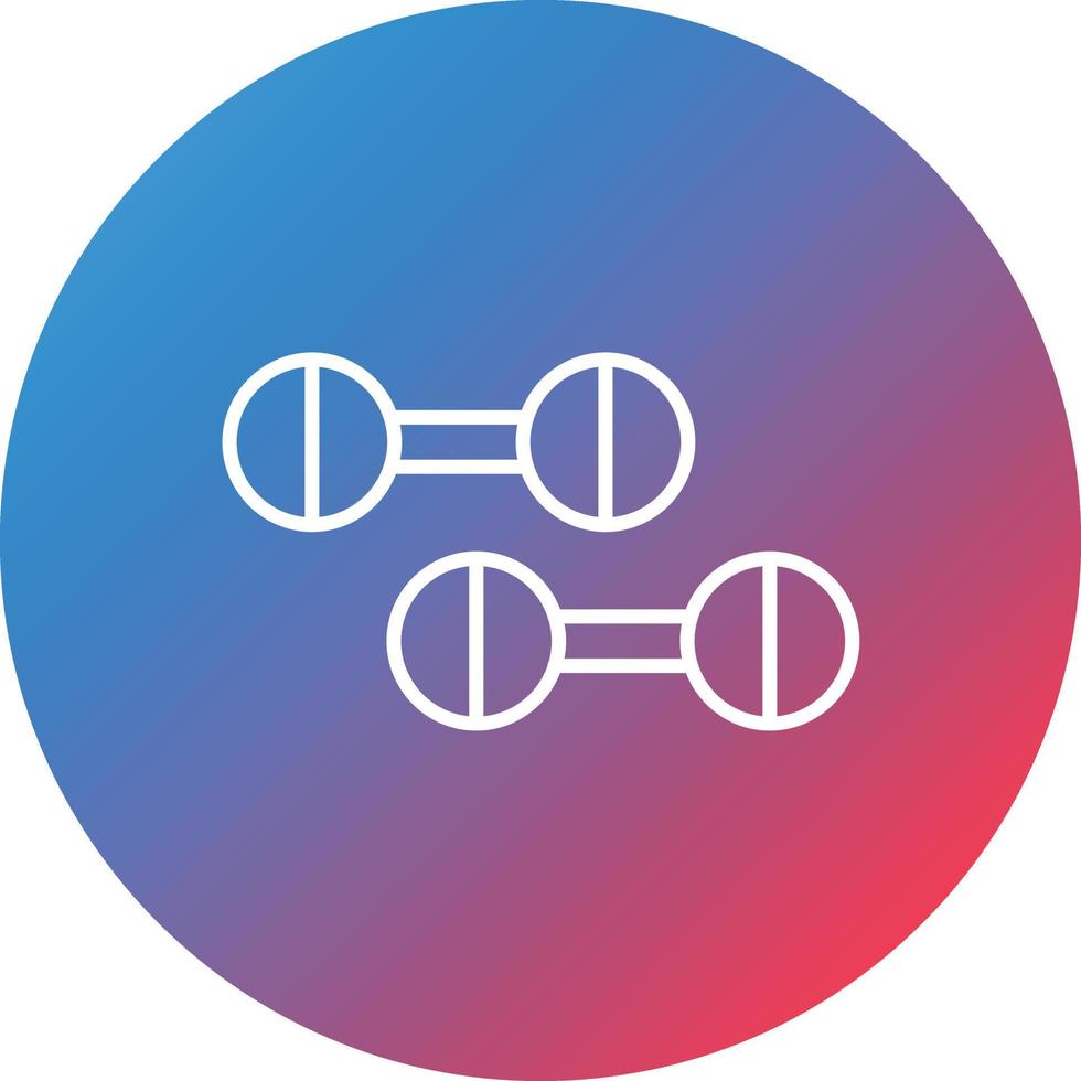 Movement Fitness Line Gradient Circle Background Icon vector