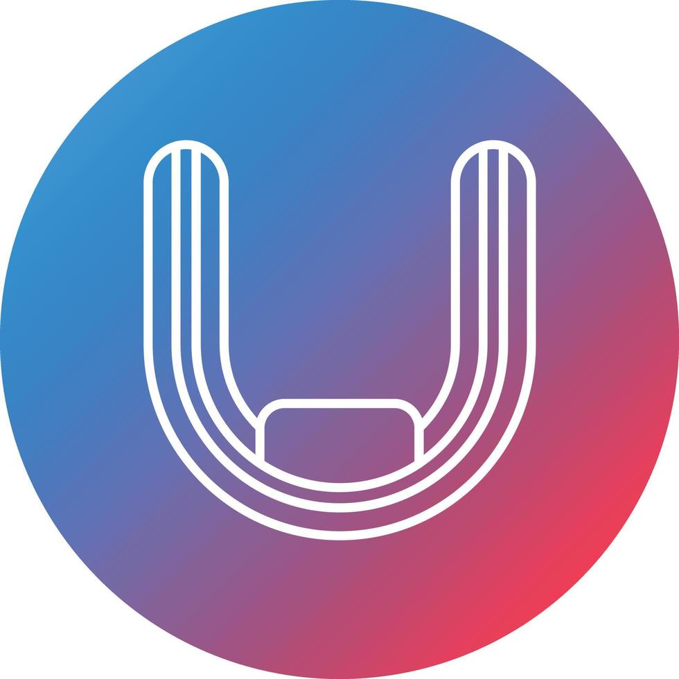 Teeth Guard Line Gradient Circle Background Icon vector