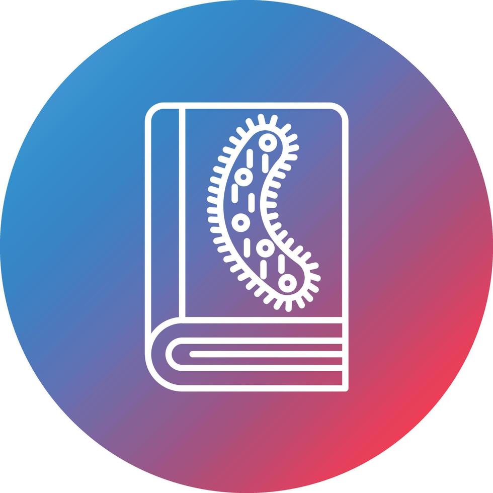Biology Line Gradient Circle Background Icon vector