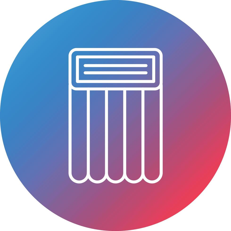 Beach Mattress Line Gradient Circle Background Icon vector
