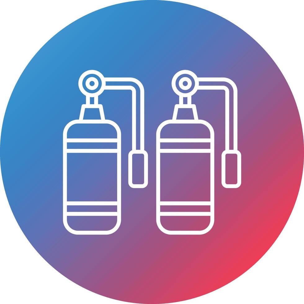 Diving Tank Line Gradient Circle Background Icon vector
