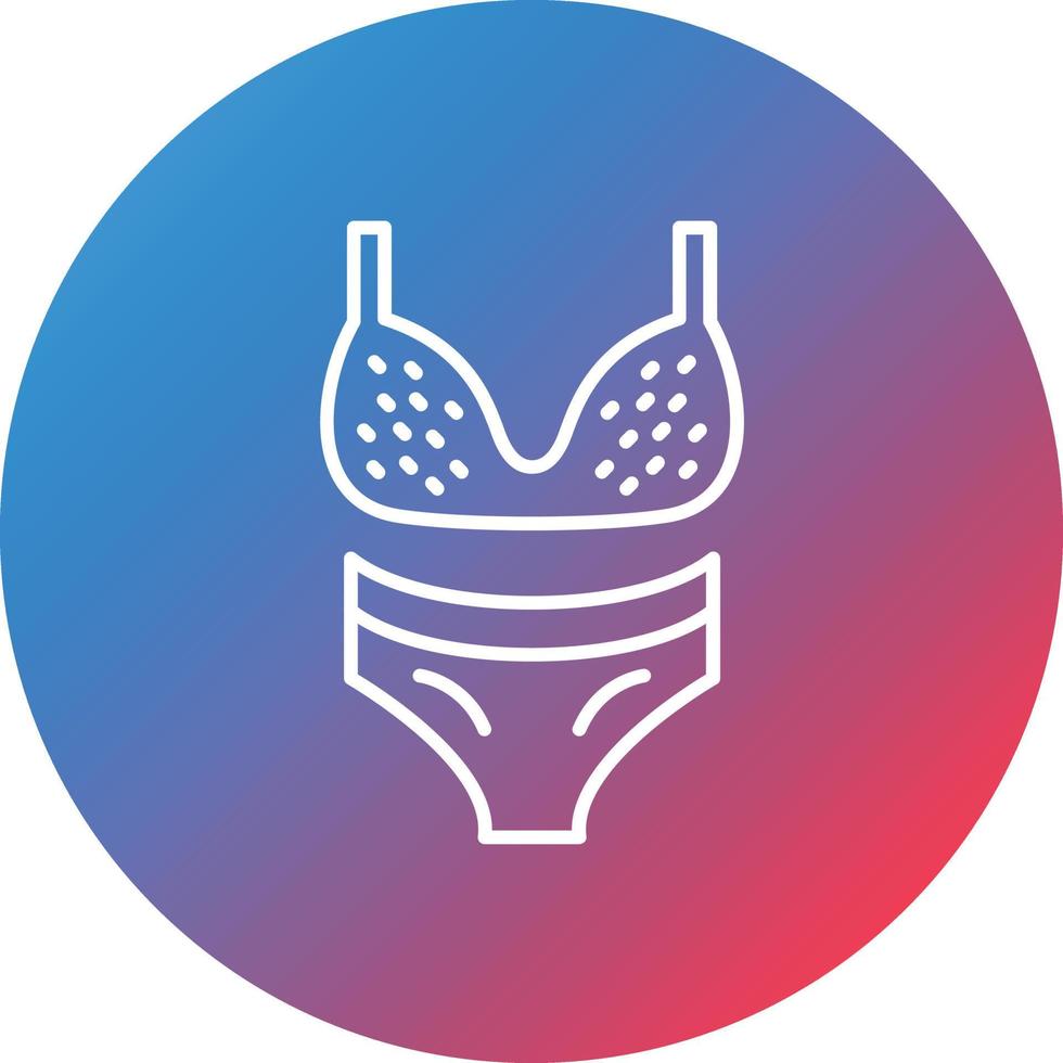 Bikini Line Gradient Circle Background Icon vector