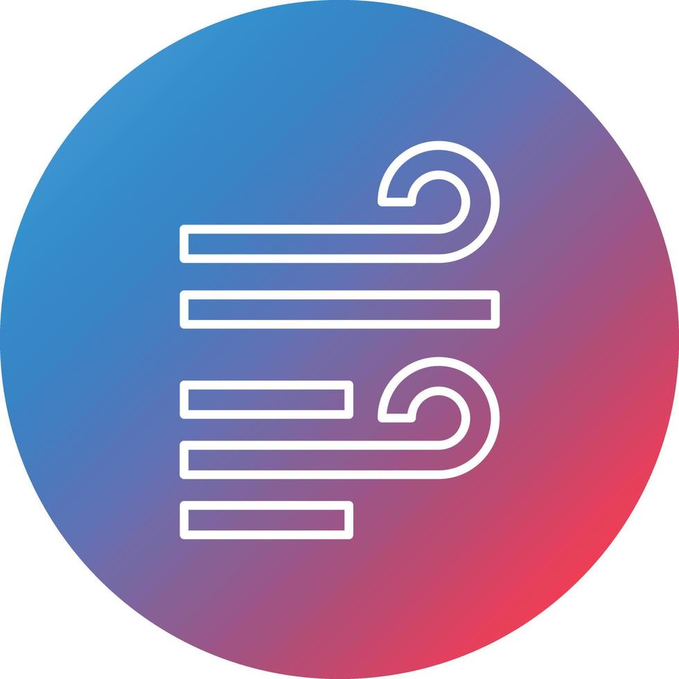 Wind Line Gradient Circle Background Icon vector