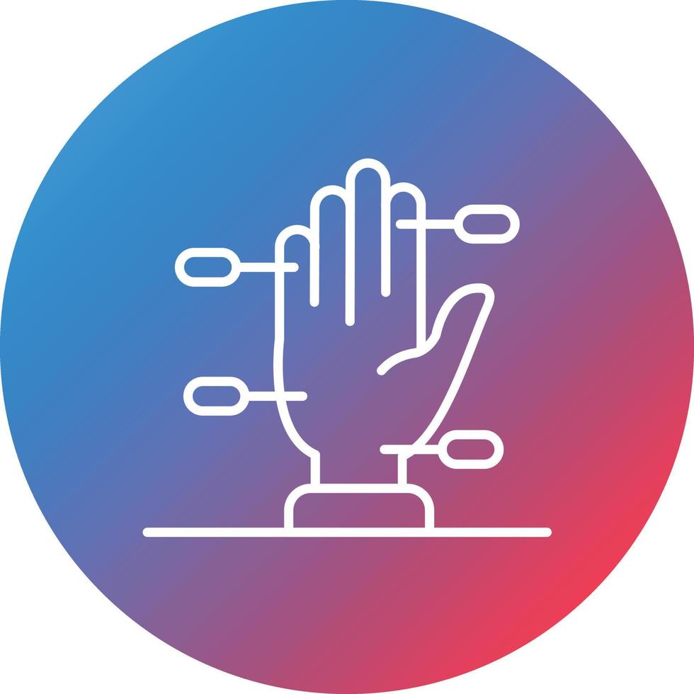 Acupressure Line Gradient Circle Background Icon vector