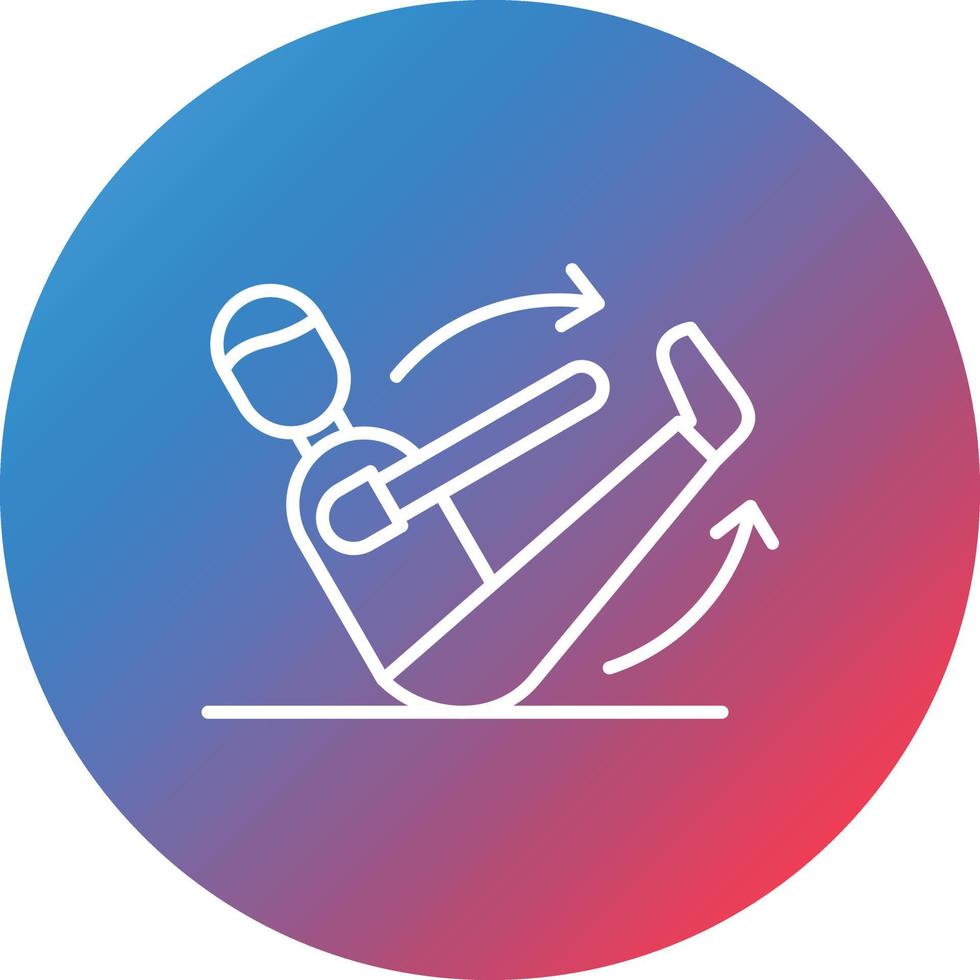 Body Movement Therapy Line Gradient Circle Background Icon vector