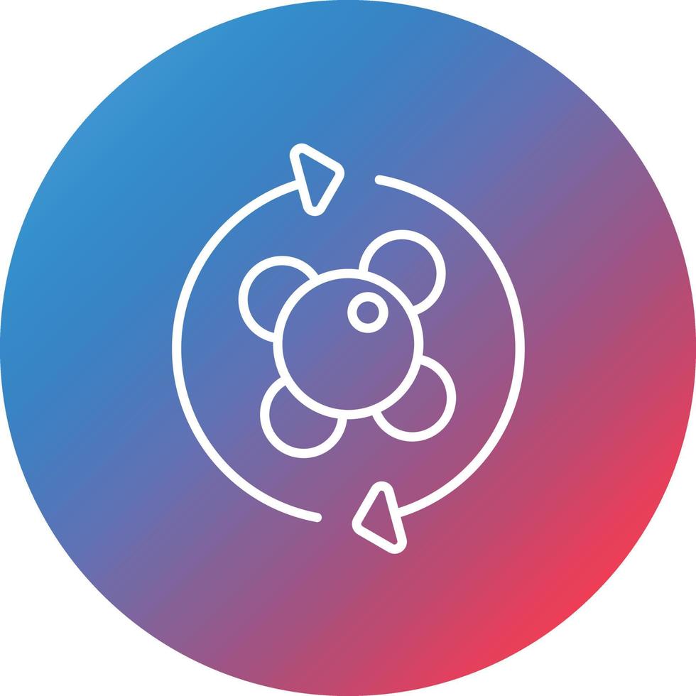 Metabolism Line Gradient Circle Background Icon vector