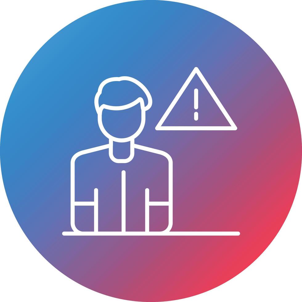 Risks Line Gradient Circle Background Icon vector