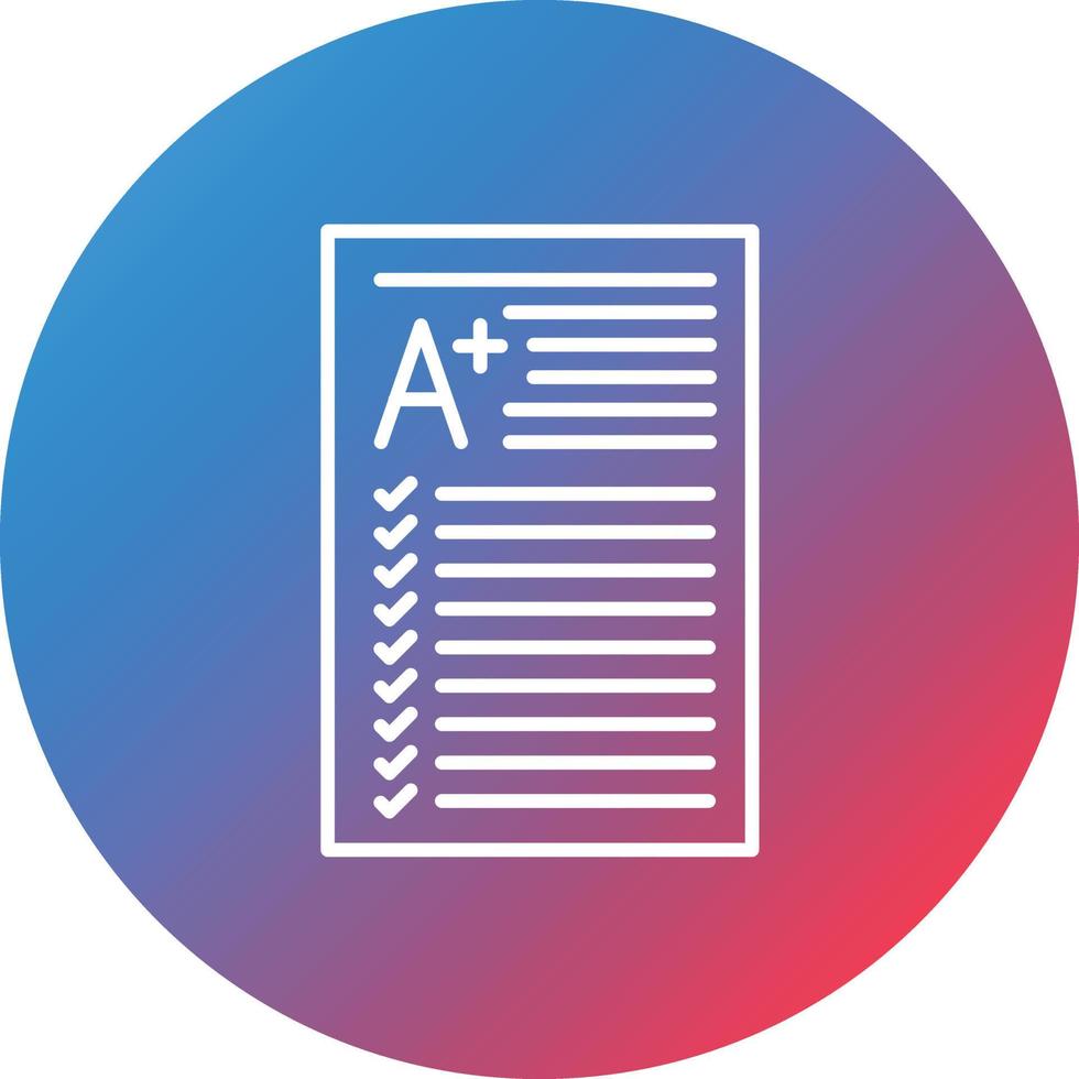Grade Line Gradient Circle Background Icon vector