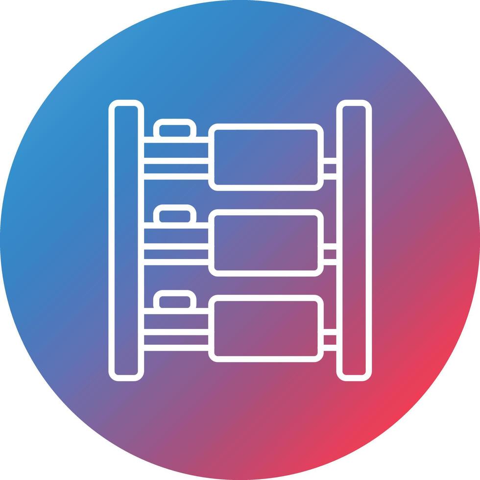 Dorm Line Gradient Circle Background Icon vector