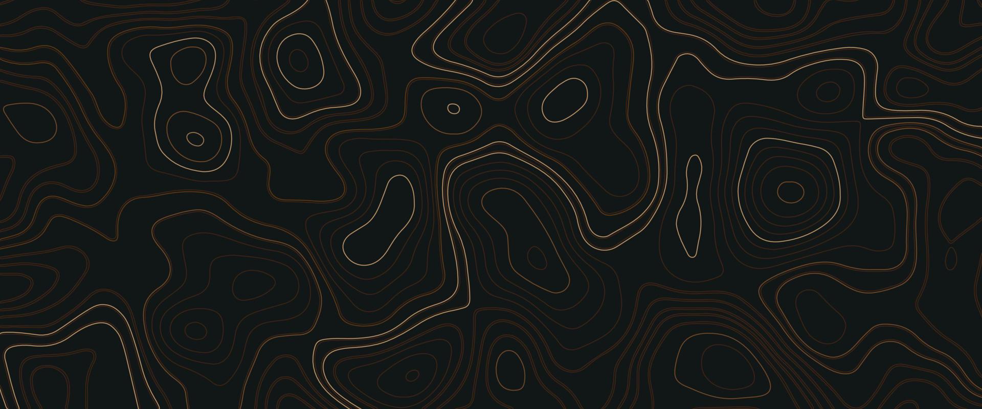 Topographic map. Abstract background with lines and circles. Gold mountain contour lines
