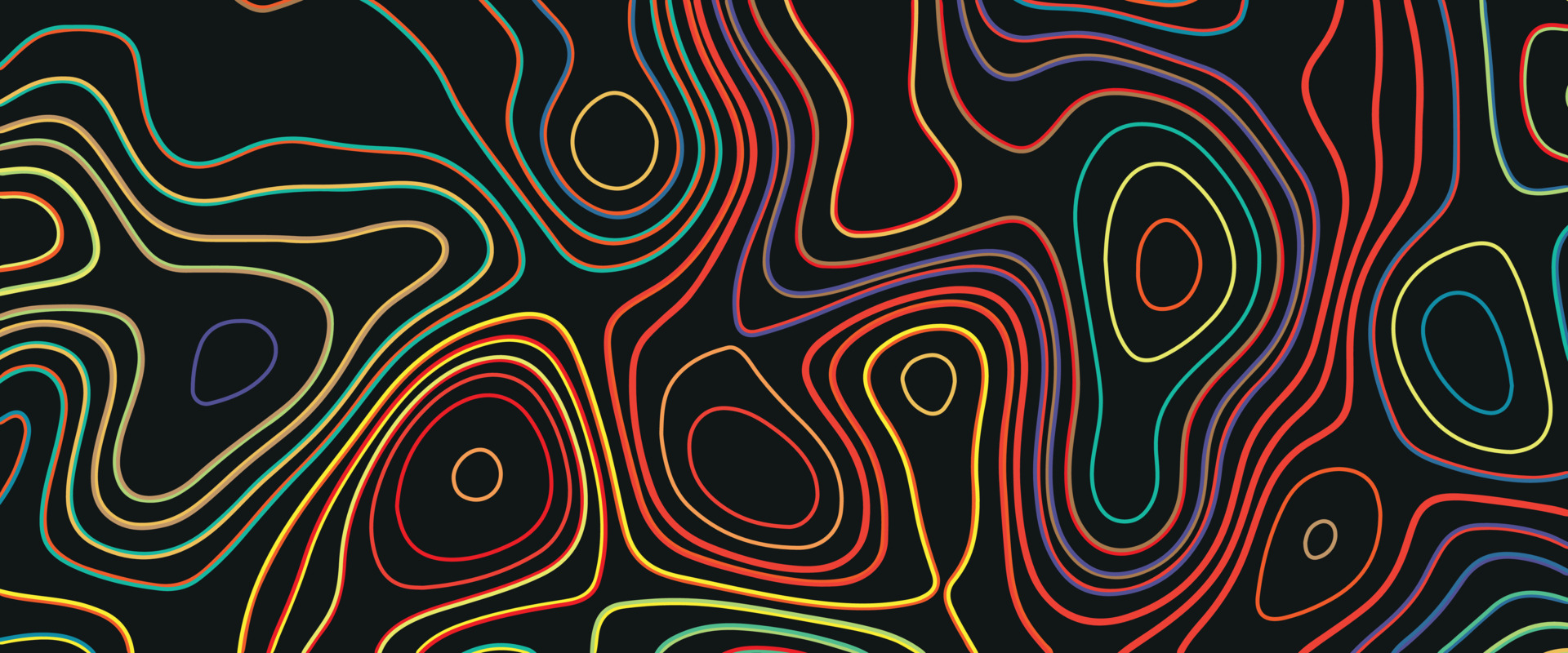 Topographic map. Abstract background with lines and circles. Red mountain contour lines