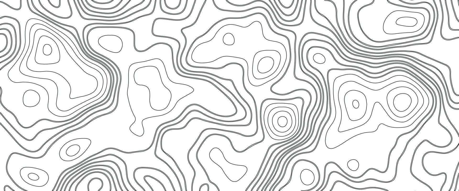 fondo abstracto de relieves curvos de papel de onda blanca, fondo de mapa de contornos topográficos abstractos. relieve montañoso geográfico. fondo de líneas abstractas. mapas de contorno. concepto de negocio. vector