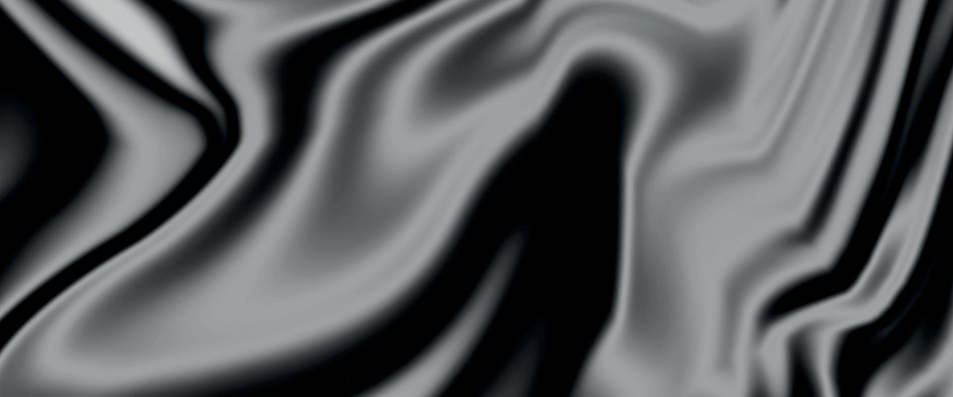 fondo líquido satinado negro. patrón abstracto de arte digital. diseño abstracto de primer plano de metal líquido. textura suave y elegante de satén negro. lujoso diseño de fondo de mármol. vector