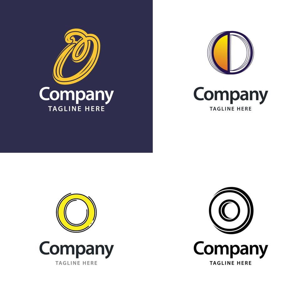 Letter O Big Logo Pack Design Creative Modern logos design for your business vector