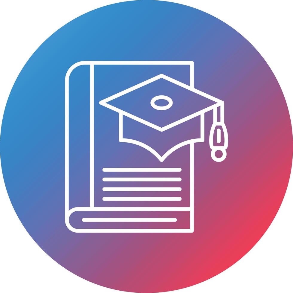 Thesis Line Gradient Circle Background Icon vector