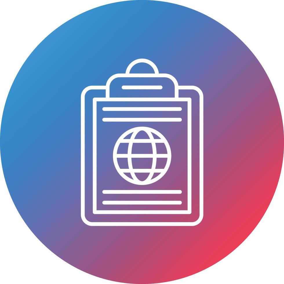Ecosystem Planning Line Gradient Circle Background Icon vector