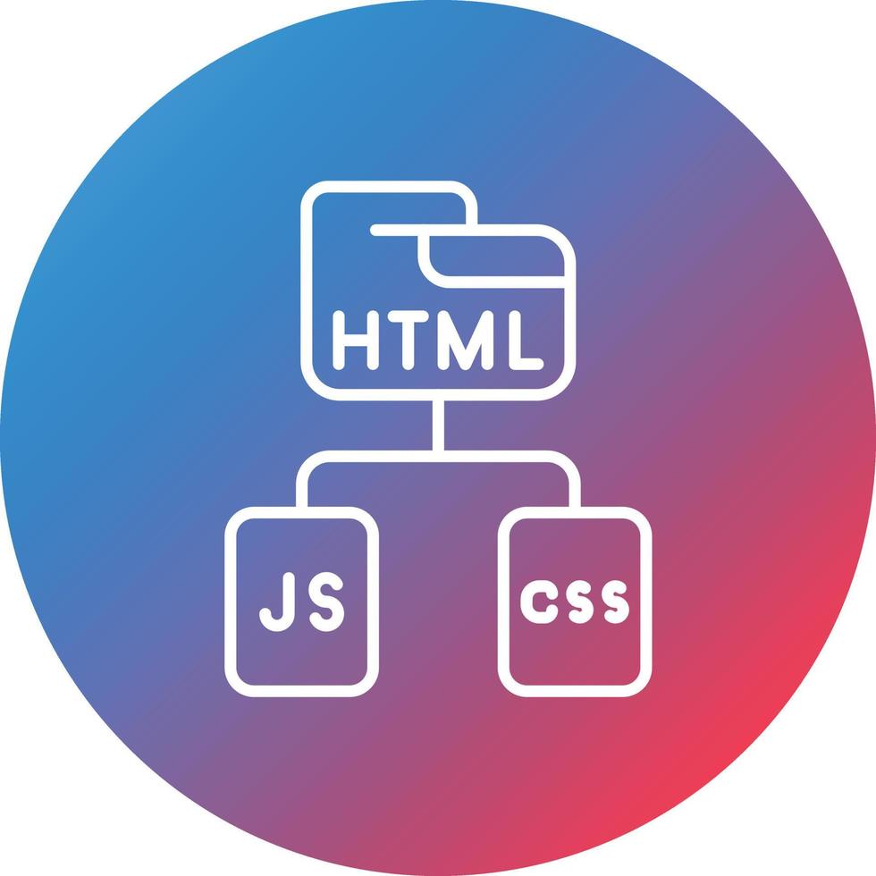 html js css línea gradiente círculo fondo icono vector