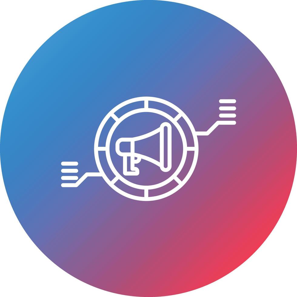 Data Segmentation Line Gradient Circle Background Icon vector