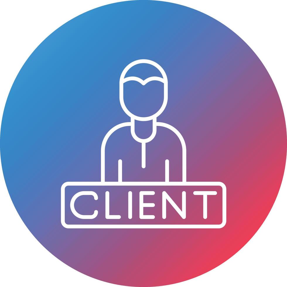 Clients Line Gradient Circle Background Icon vector