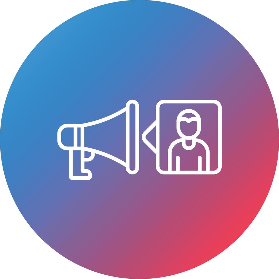 Digital Pr Line Gradient Circle Background Icon vector