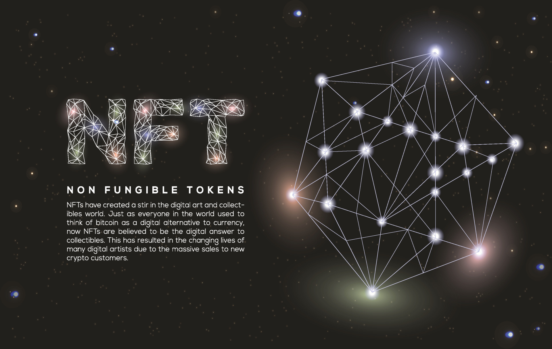 Black and white gloomy sparkle light NFT wallpaper with rgb light