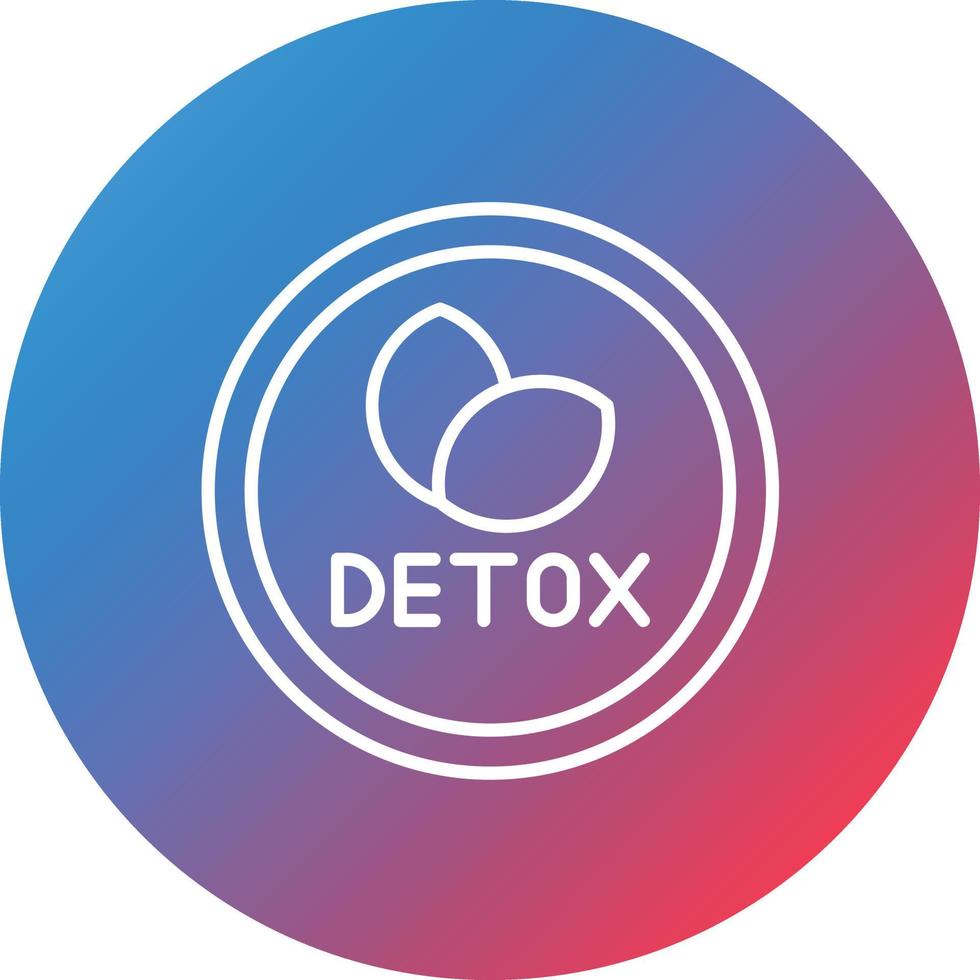 Detox Line Gradient Circle Background Icon vector