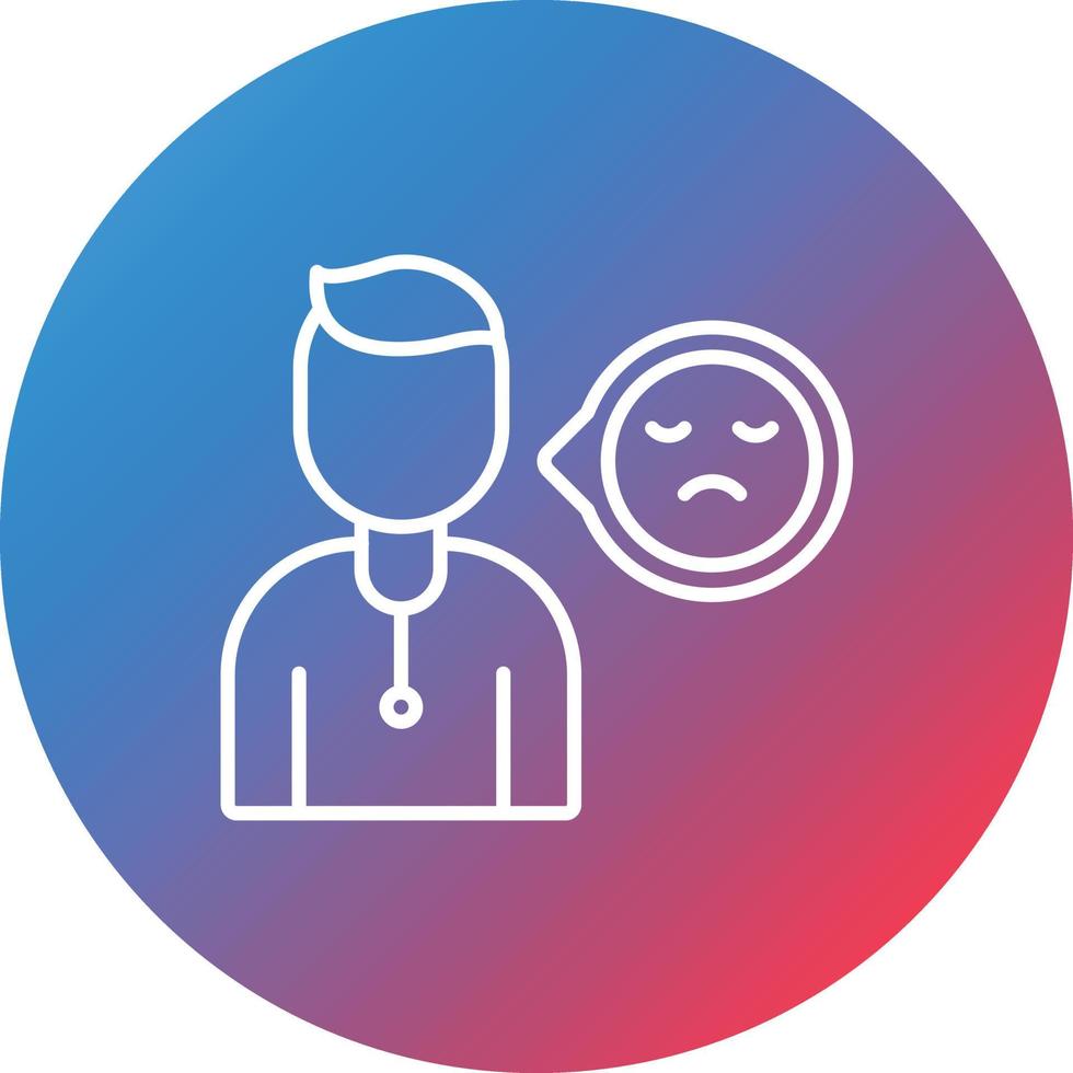 Sleep Disturbances Line Gradient Circle Background Icon vector