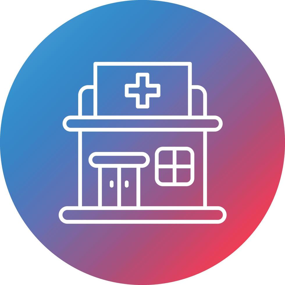 Healthcare Marketplace Line Gradient Circle Background Icon vector