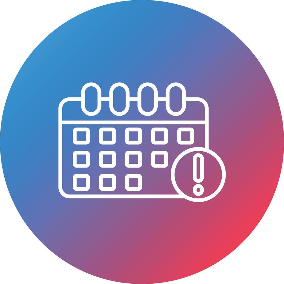 Expiry Date Info Line Gradient Circle Background Icon vector