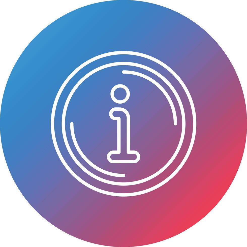 Accurate Info Line Gradient Circle Background Icon vector