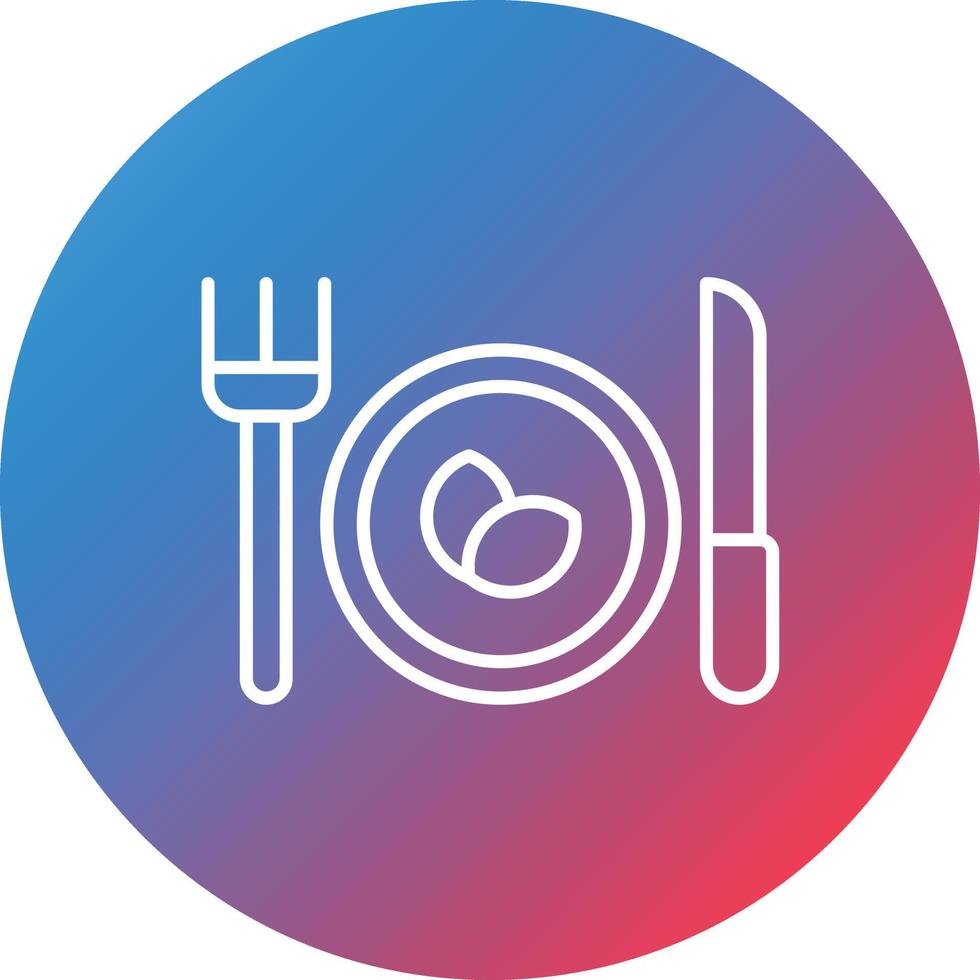 Vegetarian Diet Line Gradient Circle Background Icon vector