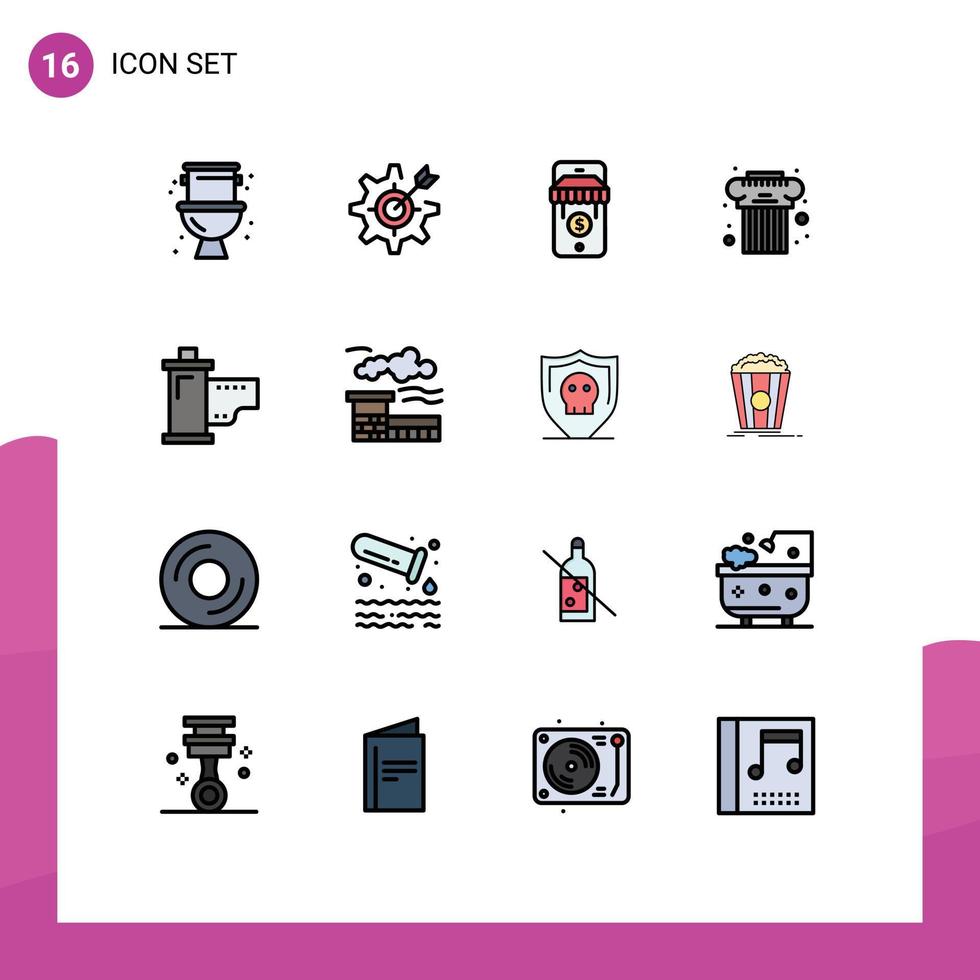 16 Creative Icons Modern Signs and Symbols of devices greek target culture architecture Editable Creative Vector Design Elements