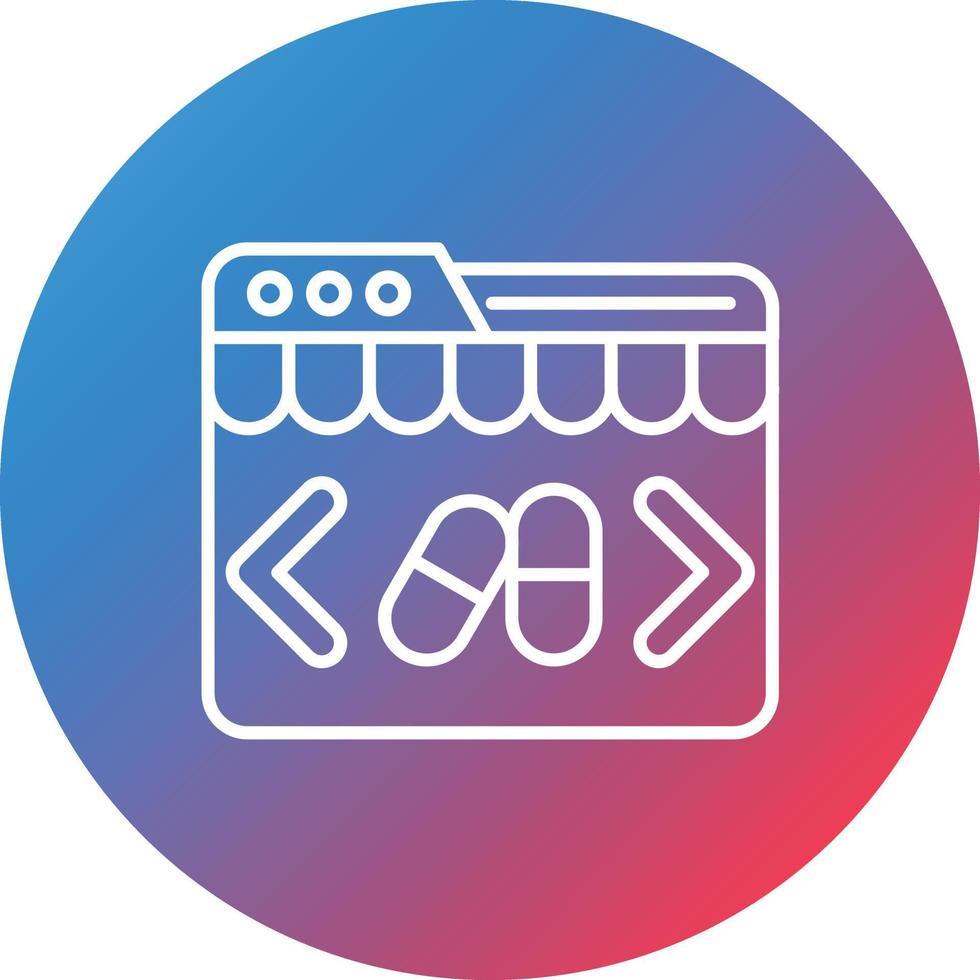 Wide Selection Of Products Line Gradient Circle Background Icon vector