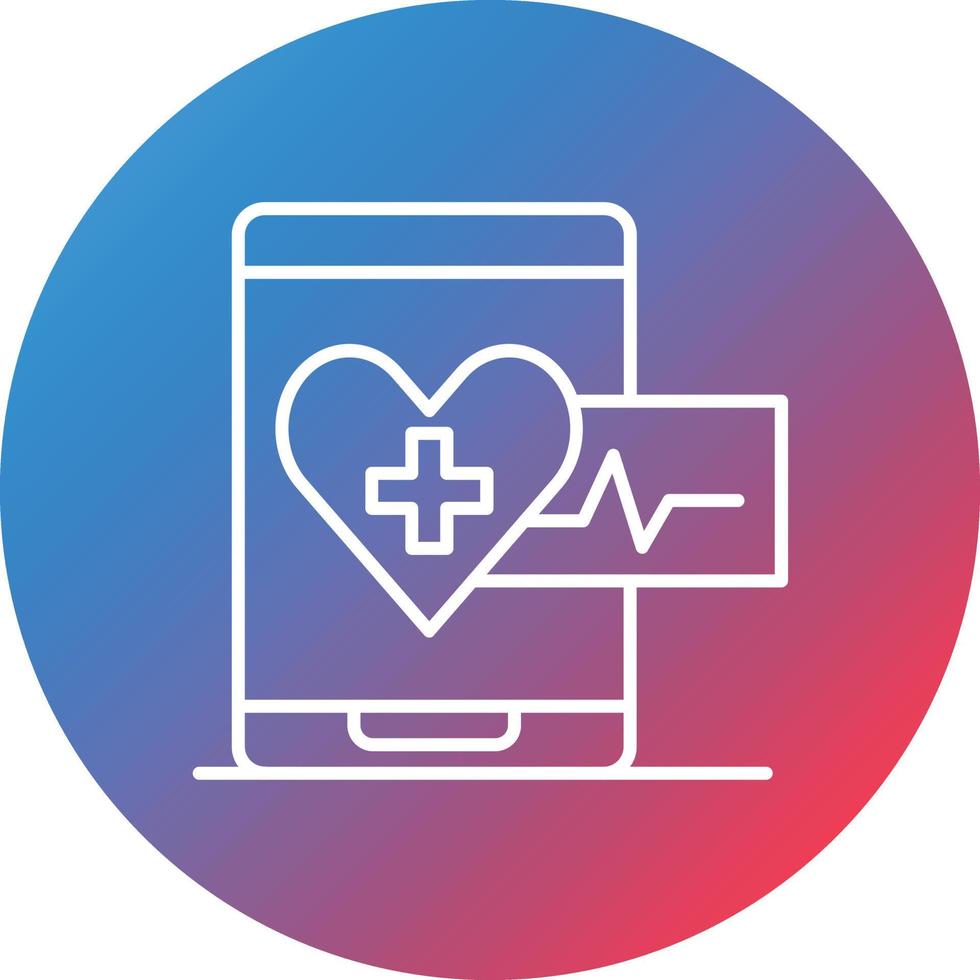 Medical Devices Line Gradient Circle Background Icon vector