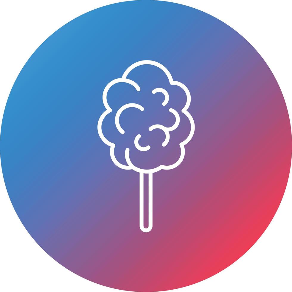Cotton Candy Line Gradient Circle Background Icon vector