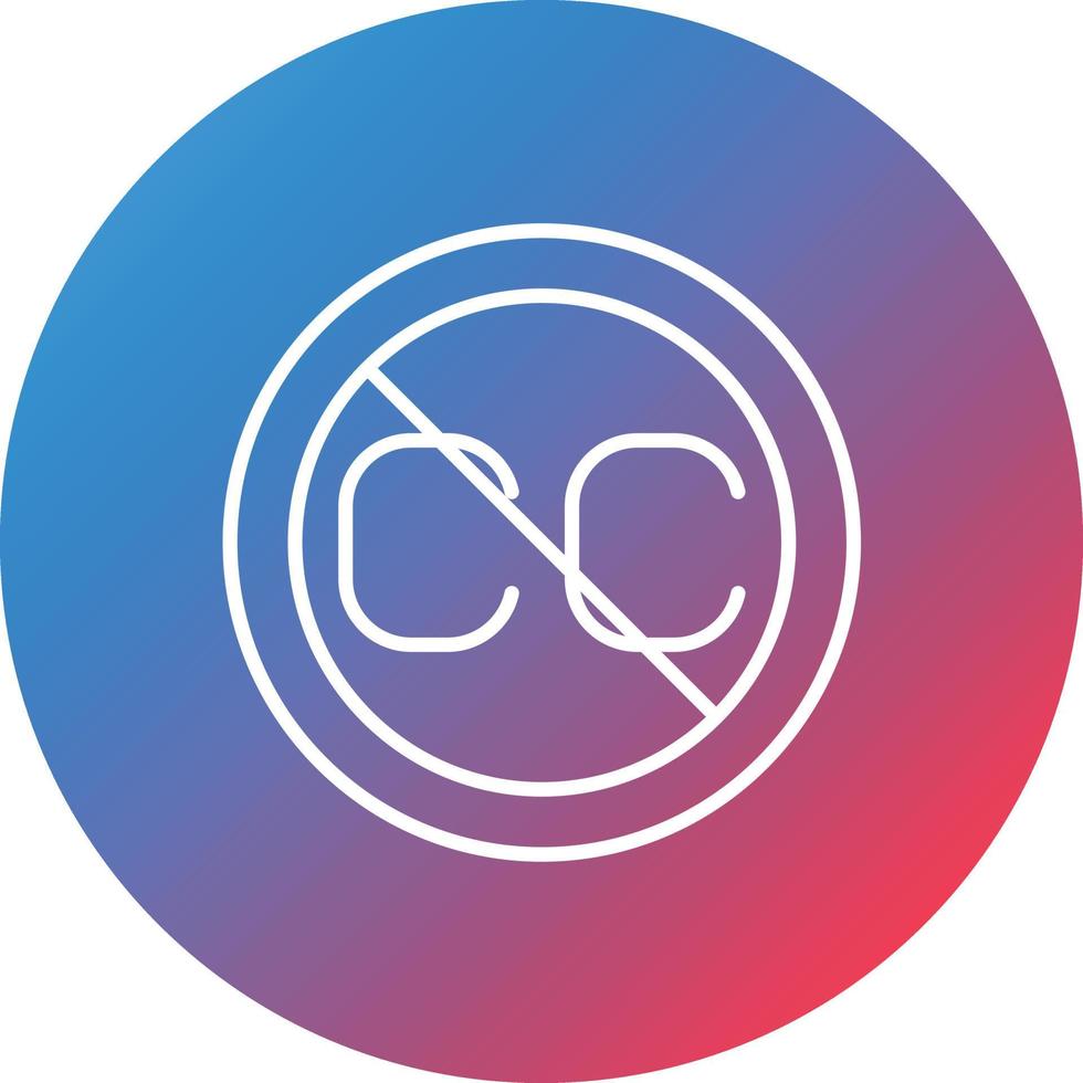 Closed Captioning Line Gradient Circle Background Icon 16829024 Vector