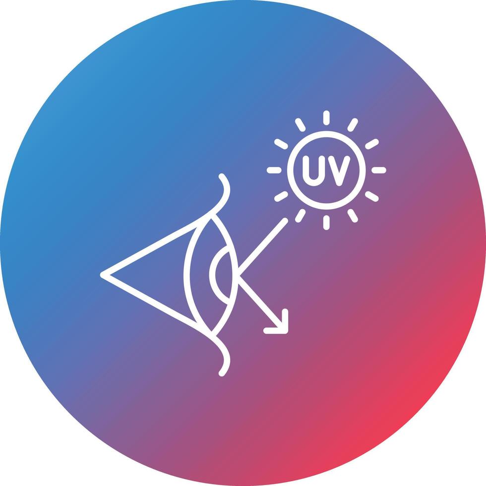 Blue Light Protection Line Gradient Circle Background Icon vector
