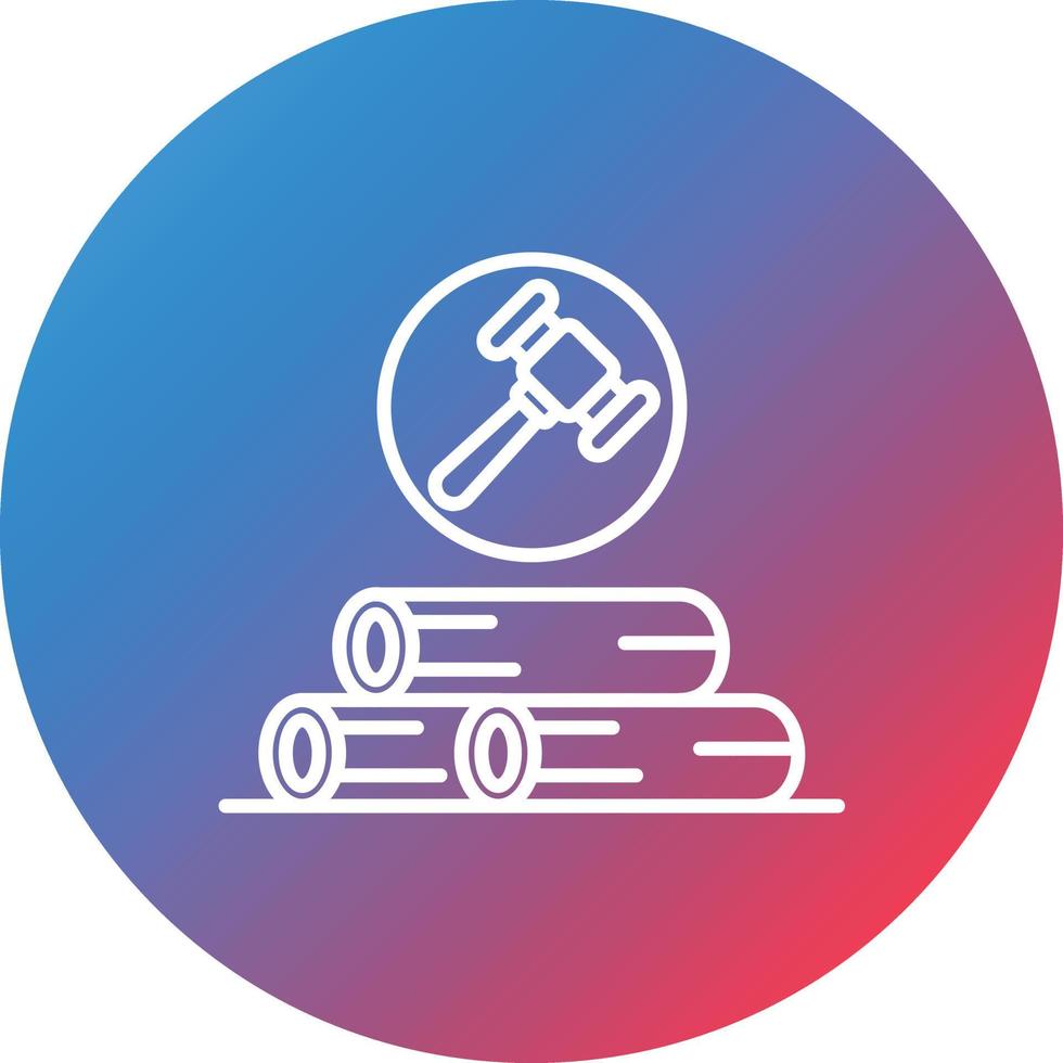 Commodity Auction Line Gradient Circle Background Icon vector