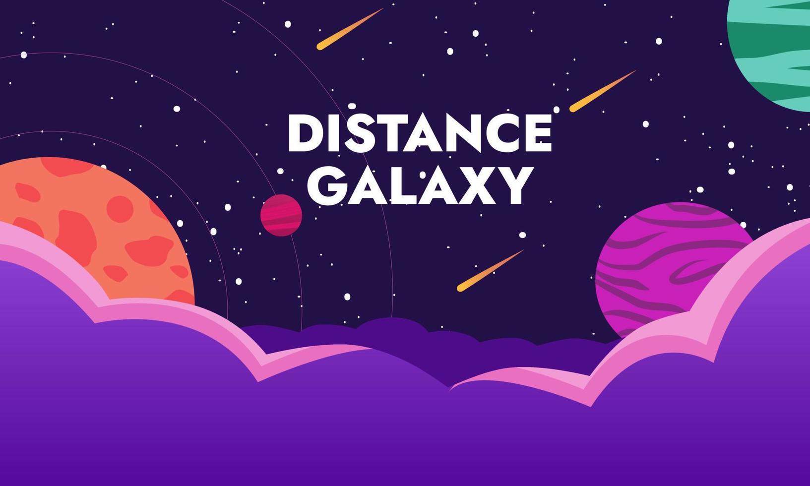 explorando los confines del universo una ilustración de galaxia a distancia vector