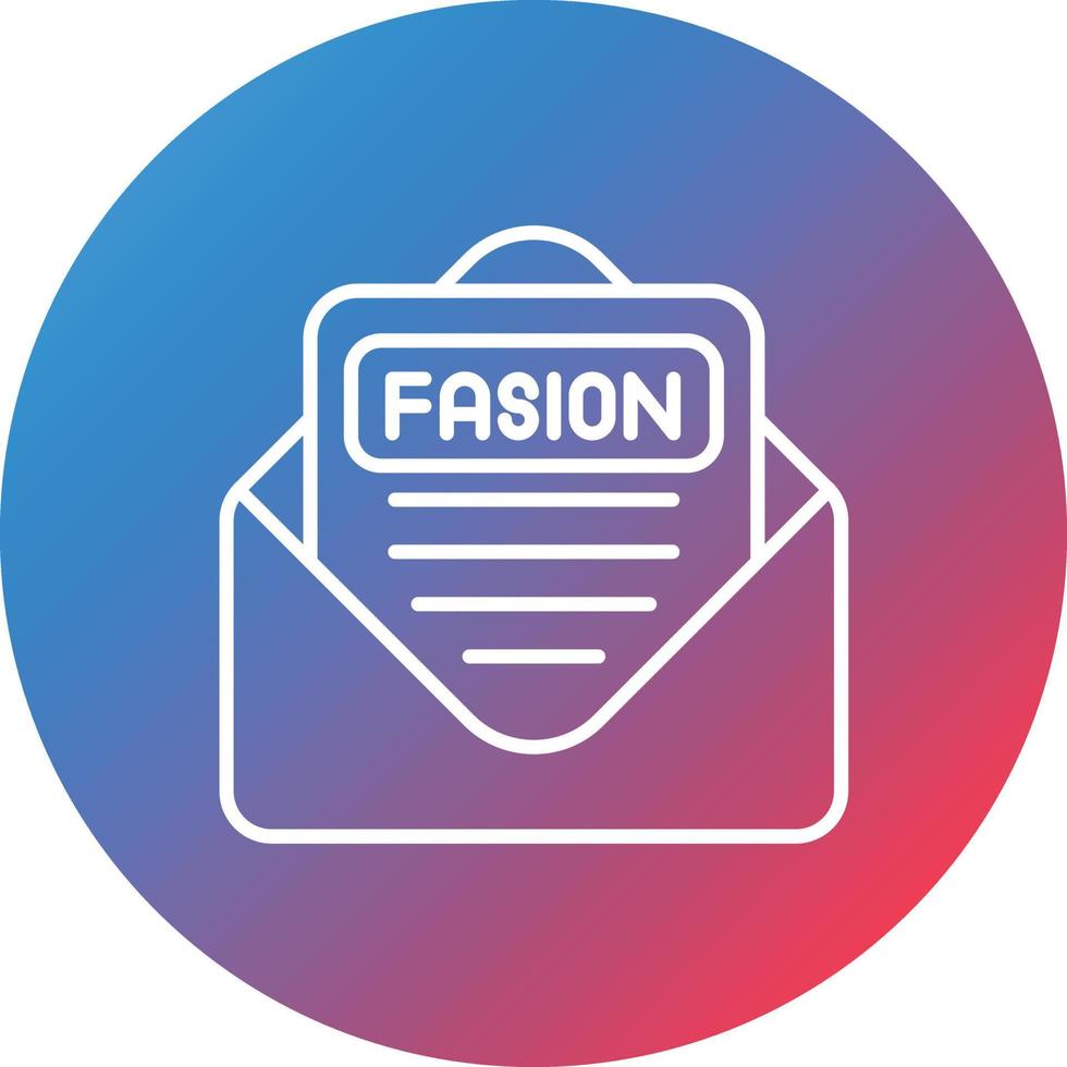 Fashion Newsletter Line Gradient Circle Background Icon vector