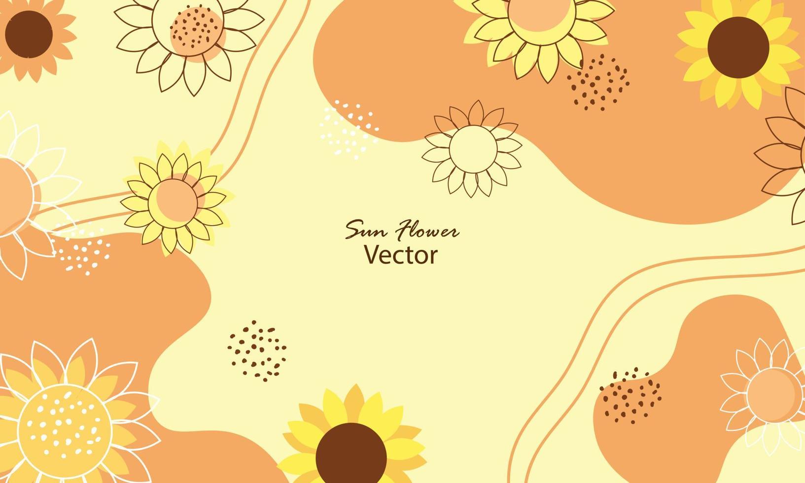 sunflower background abctract with fluid vector