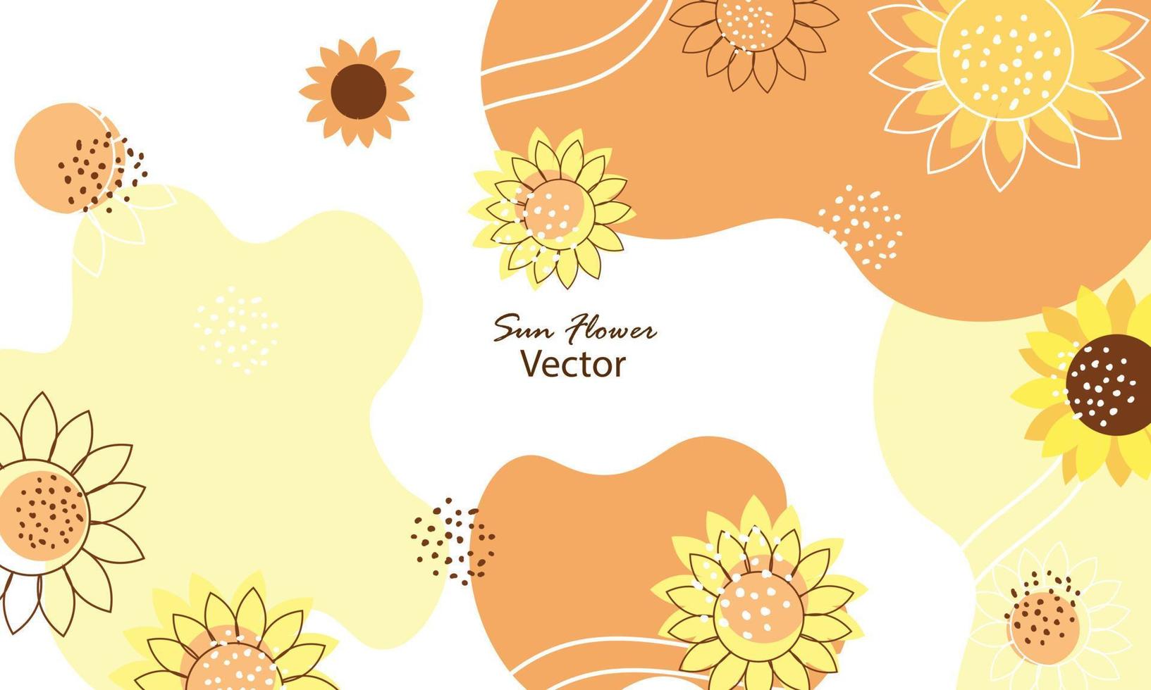 sunflower background abctract with fluid vector