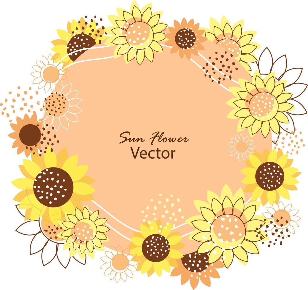 sunflower background abctract with fluid vector