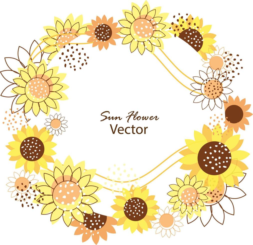 sunflower background abctract with fluid vector