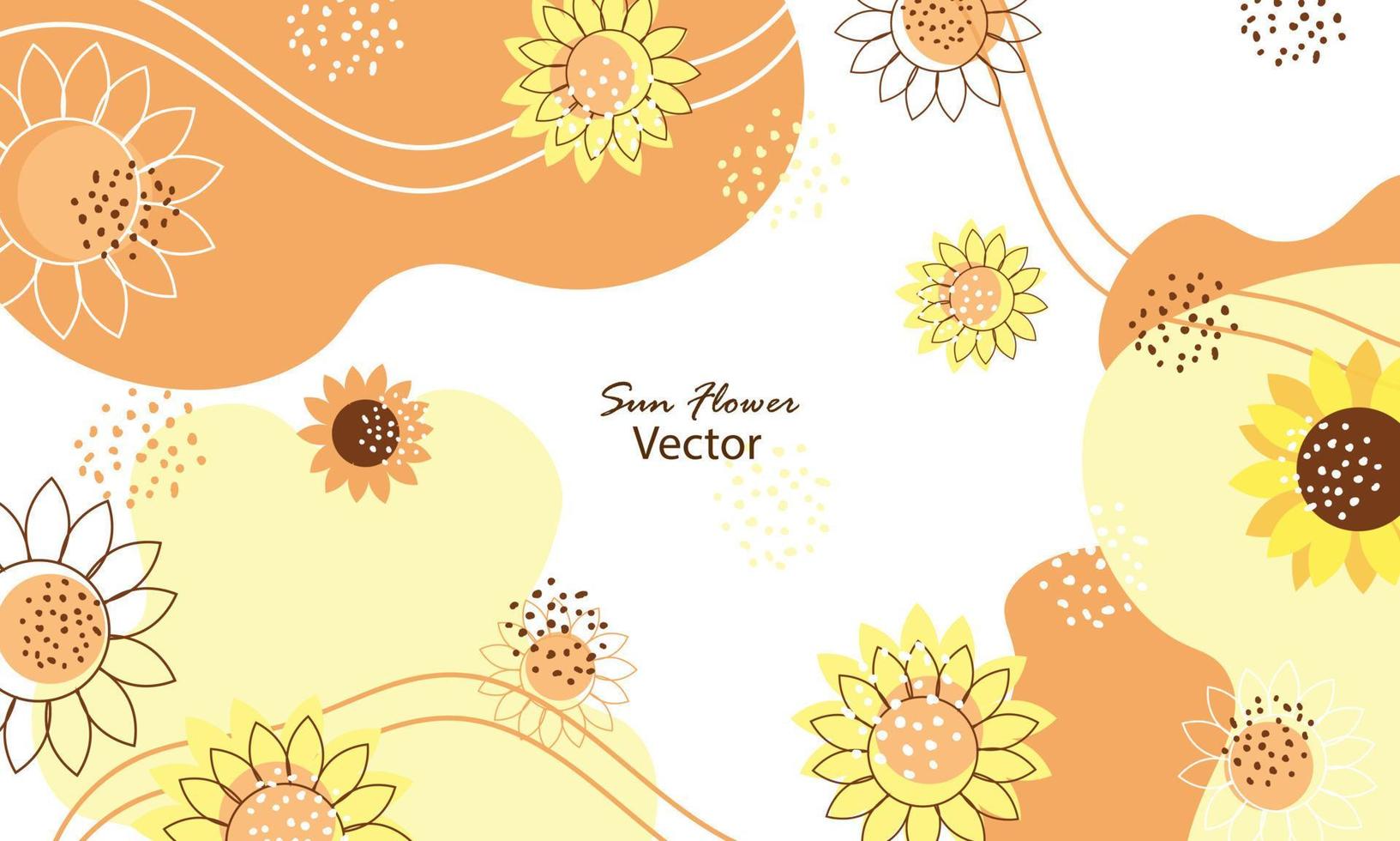 sunflower background abctract with fluid vector