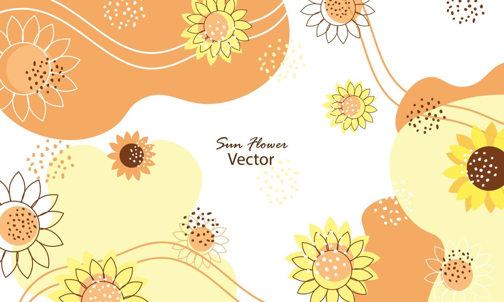 Abctract de fondo de girasol con fluido vector