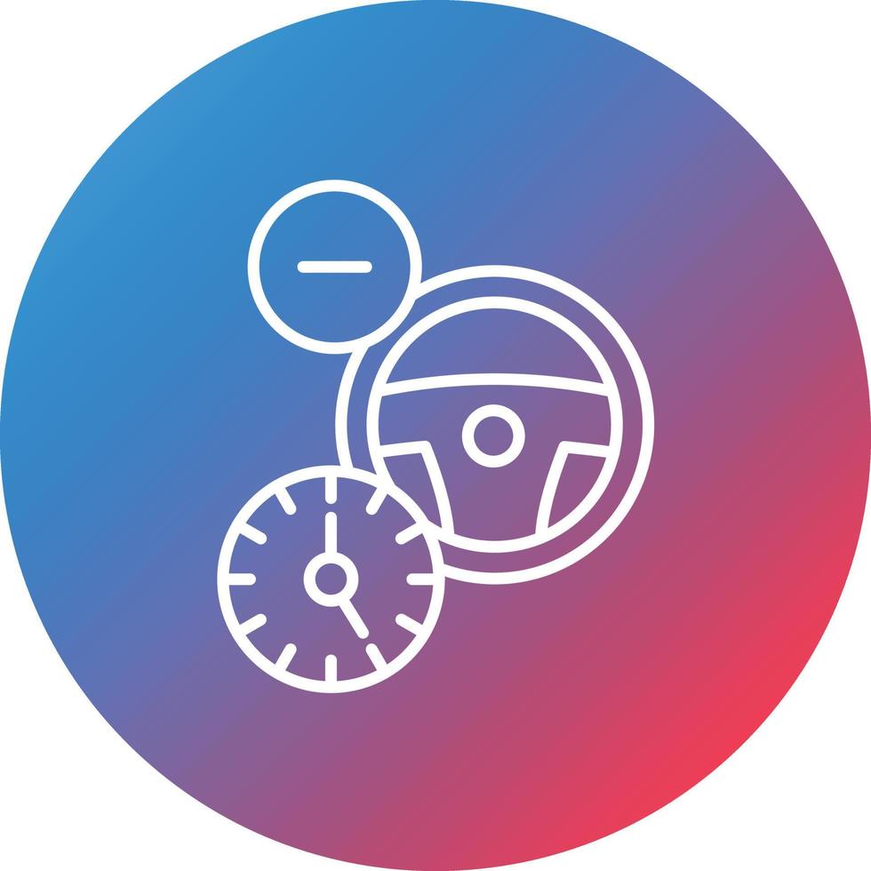 Reduce Daily Driving Line Gradient Circle Background Icon vector